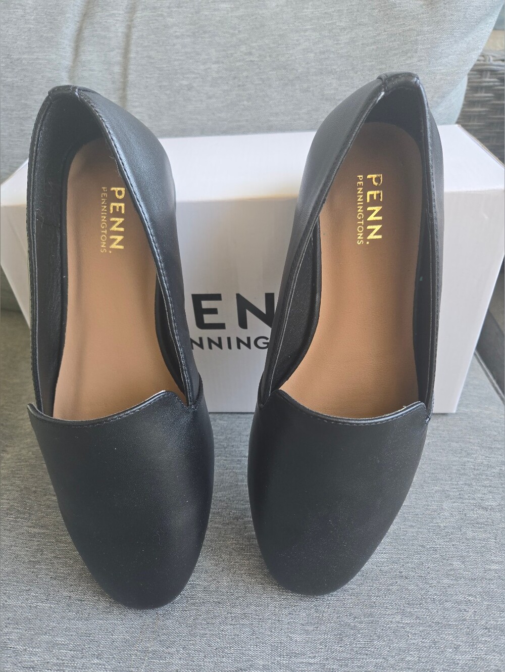 New Penningtons Black Women's Slip-On Loafers with Cushioned Insole 8 WW